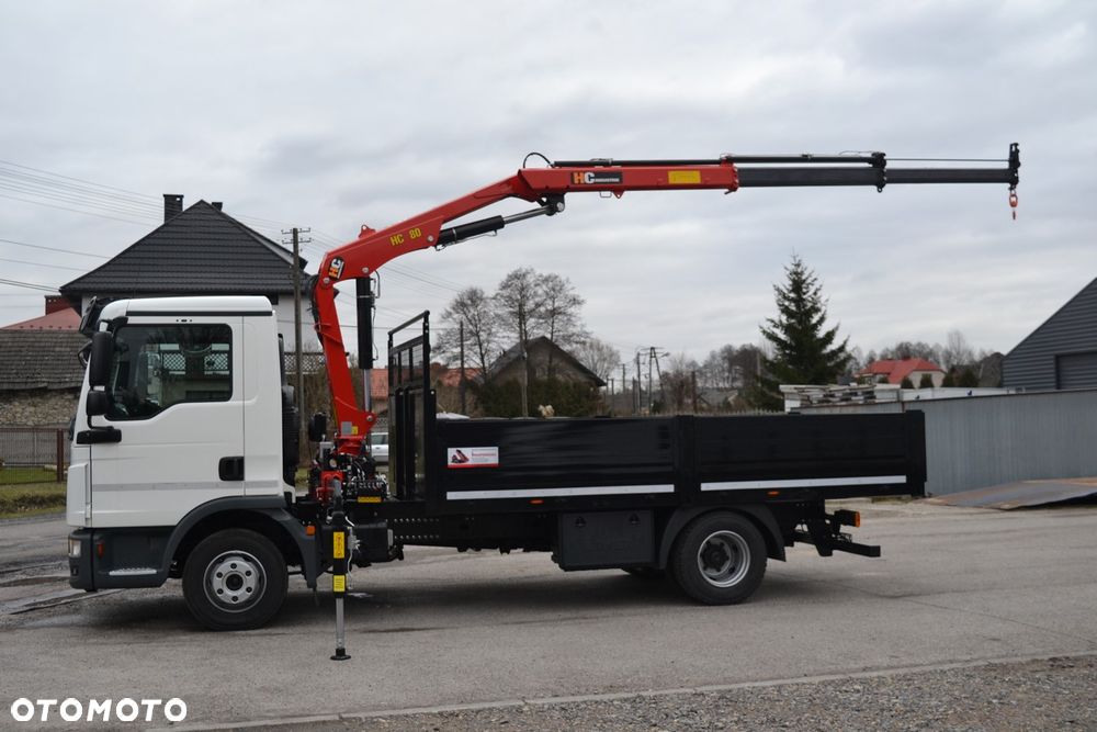 MAN TGL 12.250 Nowy żuraw HYVA HB70 Sterowanie radiowe Nowy 3-stronny Wywrot Kiper Wywrotka HDS Blokada Mostu Fassi Palfinger Hiab HMF - 3