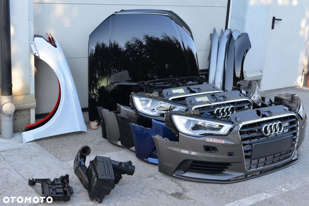 MASKA ZDERZAK GRILL BŁOTNIK LAMPA H7 XENON PAS BELKA AUDI A3 8V SEDAN - 2