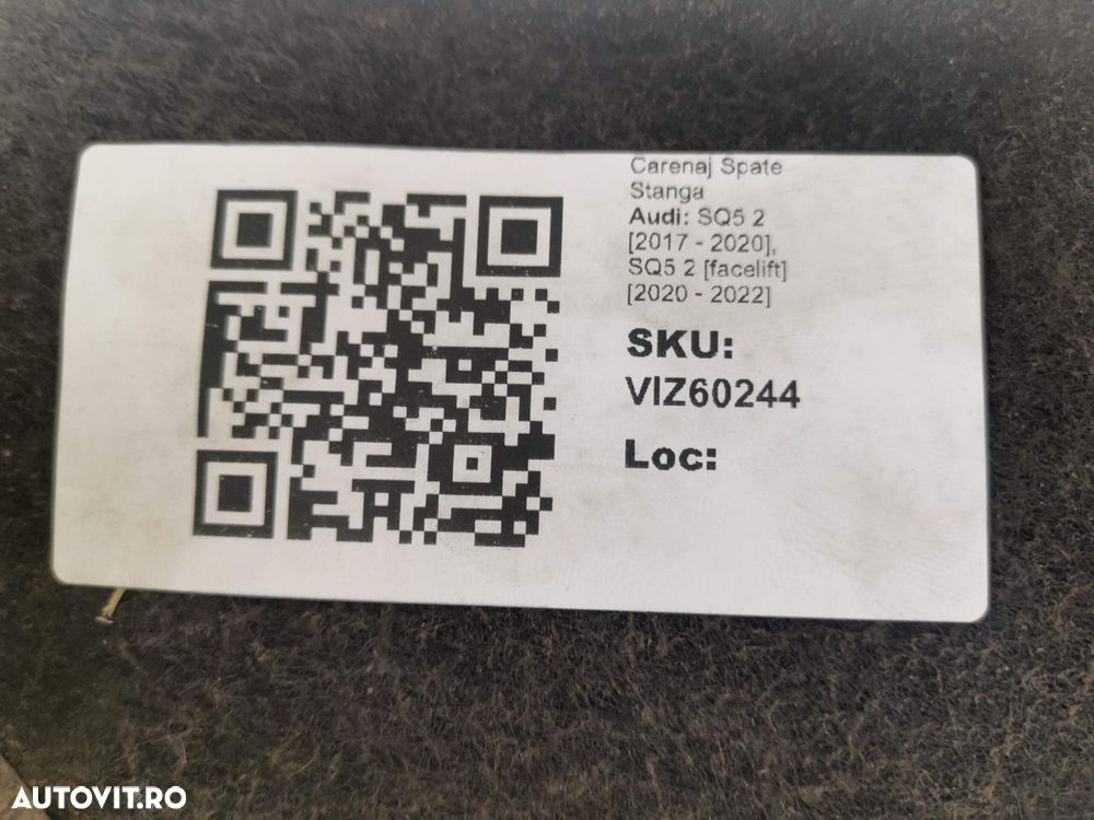 Carenaj Spate Stanga Audi SQ5 2 2017 2018 2019 2020, SQ5 2 [facelift] - 8