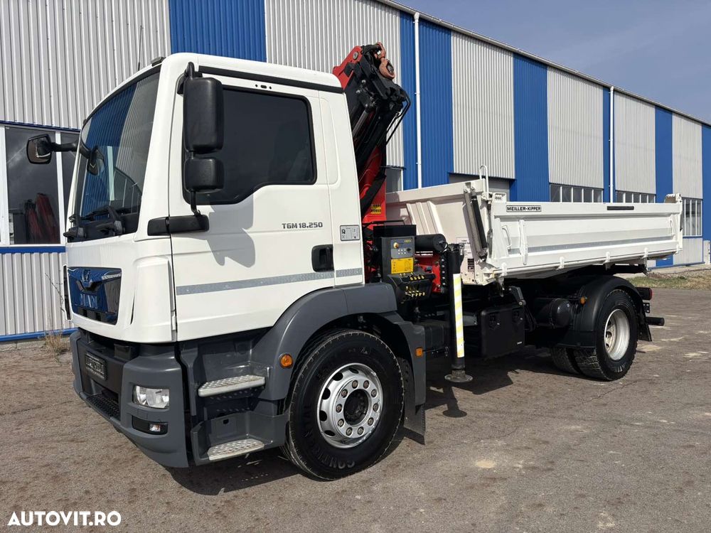 MAN TGM 18.250, Palfinger PK 13.501, an 2020, 16.000 km, bascula Meiller trilateral - 15