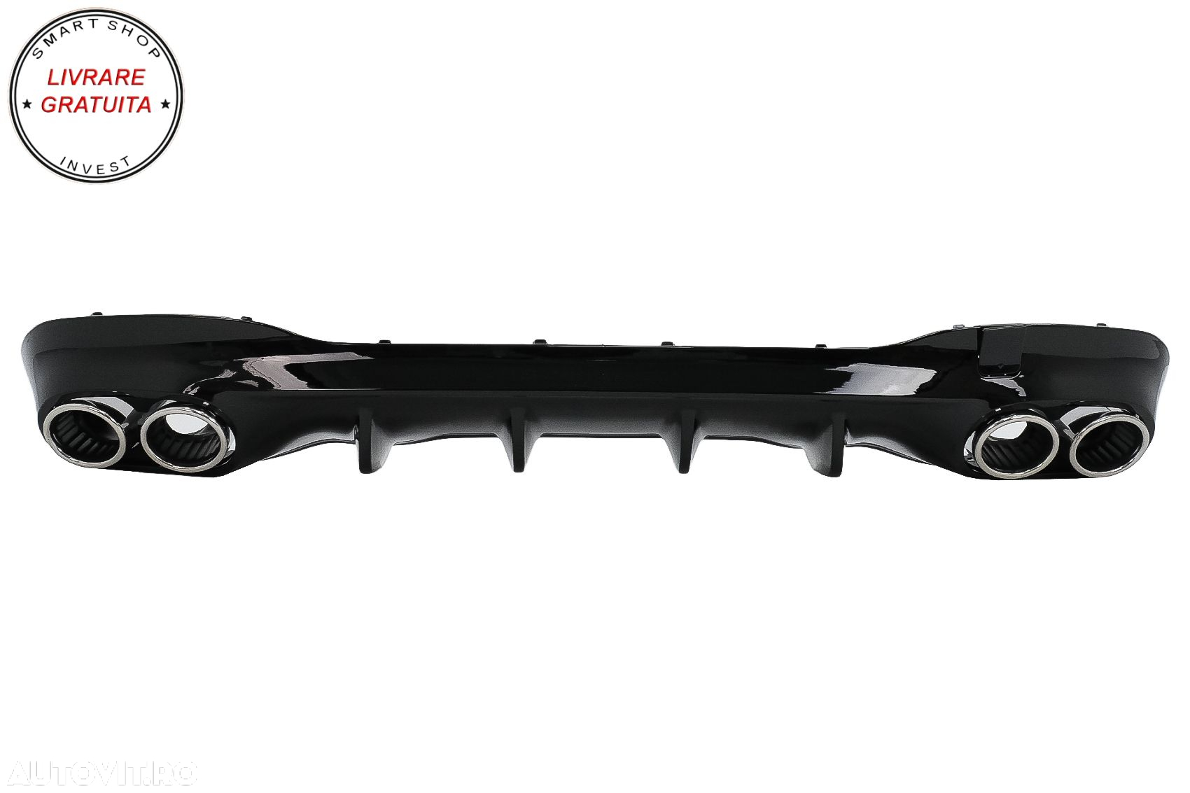 Difuzor Bara Spate cu Ornamente Evacuare Mercedes CLA X118 Shooting Brake C118 Cou- livrare gratuita - 2