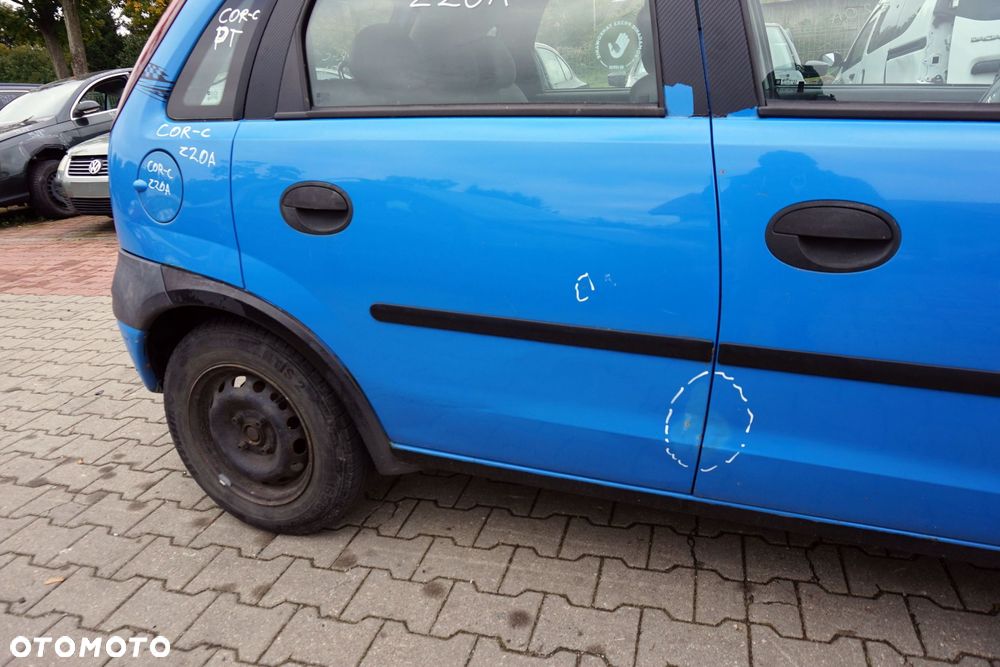 DRZWI TYLNE PRAWE CORSA C III 5D HB Z20A  NIEBIESKI OPEL 1999-2003 - 2