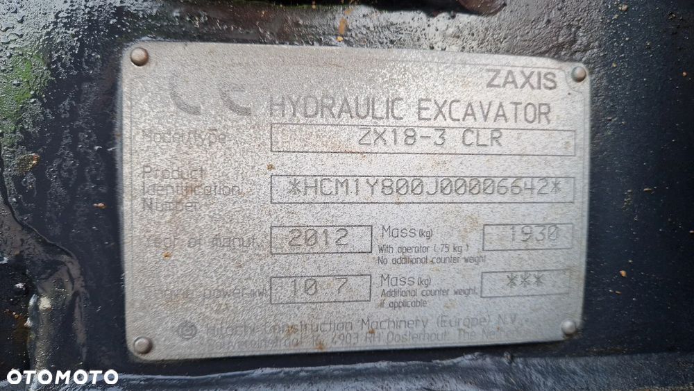 Hitachi Zx18 zx 18 zaxis - 33