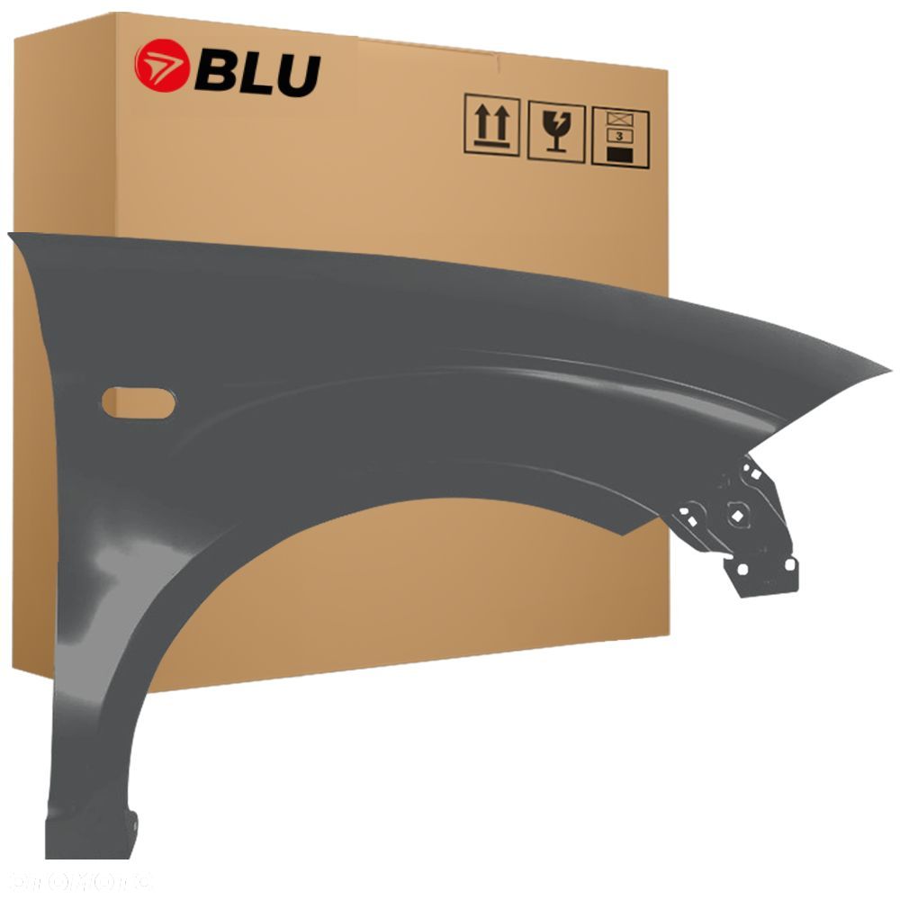 BLU Błotnik SEAT ALTEA 5P1 LS9N prawy czarny 04-15 przód ocynk SchwarzTinta - 1