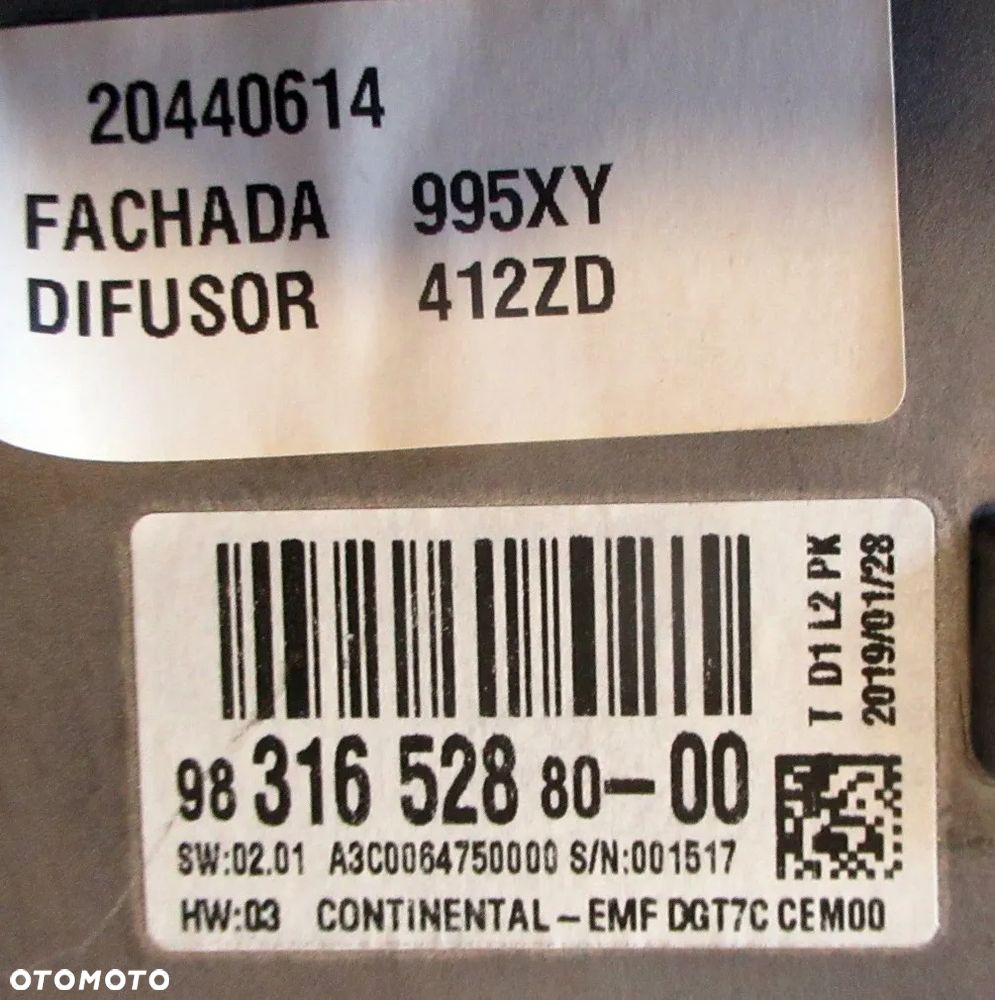 CITROEN C4 II GRAND PICASSO RADIO RADIOODTWARZACZ EKRAN WYŚWIETLACZ 9831652880 - 3