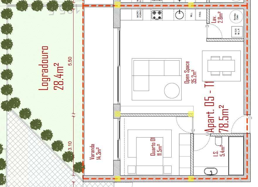 Apartamento T1 com Piscina em Lousada - Grande imagem: 3/10