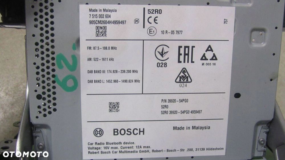 SUZUKI VITARA III RADIO NAWIGACJA 39920-54PG0 14- - 2