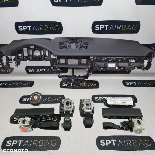 PORSCHE CAYENNE III 3 9Y GUMA HEAD UP DESKA ROZDZIELCZA KONSOLA KOKPIT PULPIT PODUSZKI AIRBAG AIR BAG PASY KIT SET - 1