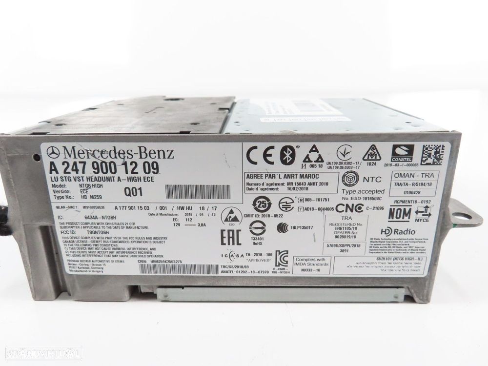 Sistema / Unidade de navegação NTG6 Seminovo/ Original MERCEDES-BENZ A-CLASS (W1... - 3