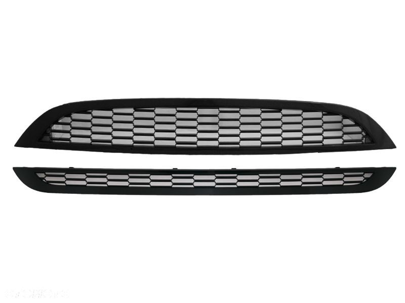 ATRAPA GRILL KRATKA GORA DOL CZARNE TUNING MINI COOPER R50 R53 2001-06 S - 1
