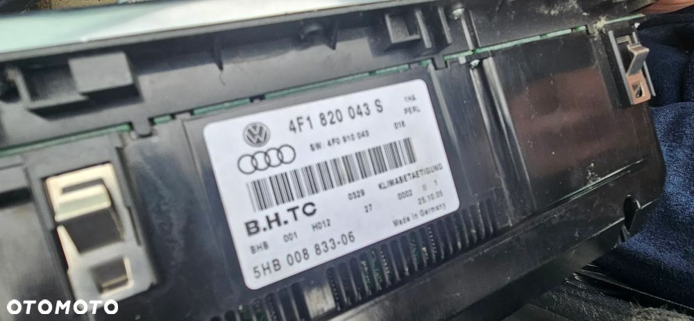 Panel klimatyzacji Audi A6 C6 2006r 4F1820043S - 4