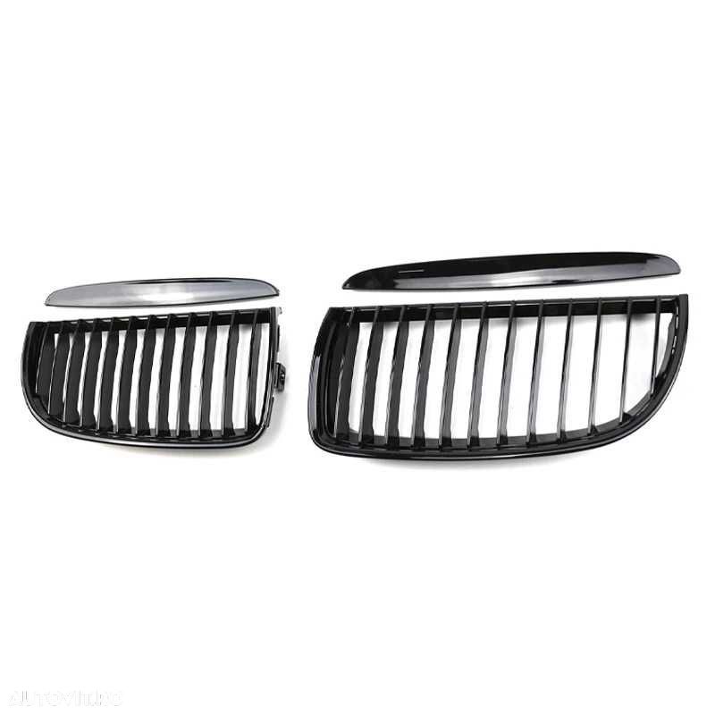 Set Grile Bara fata Bmw E90 E91 2005-08 Negru Lucios Piano Black NOI - 1