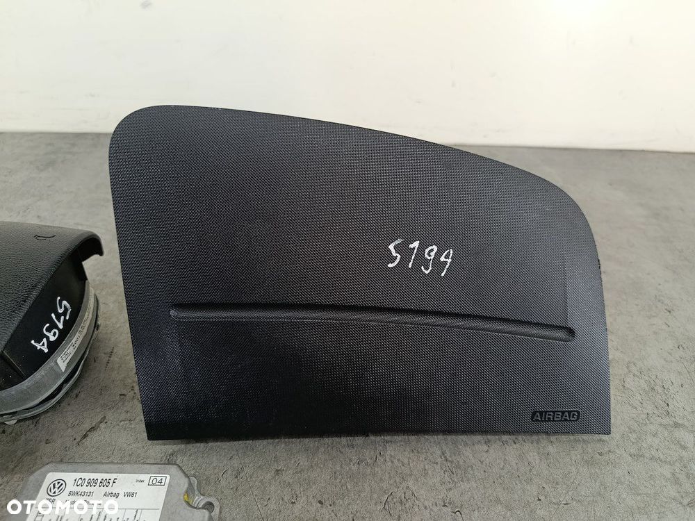 ZESTAW PODUSZEK AIRBAG, PASY PRZÓD, SENSOR SKODA FABIA II  5J0880201B TRW - 2