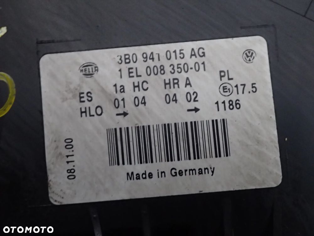 LAMPA LEWY PRZOD VW PASSAT B5 FL EUROPA 3B0941015AG - 6