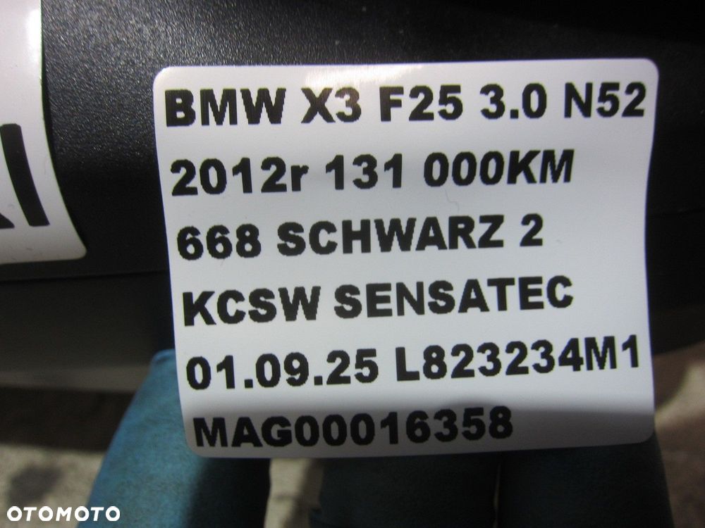 BMW X3 F25 X4 FOTEL PRZEDNI LEWY KIEROWCY CZARNY SENSATEC 52107240055 EUROP - 12