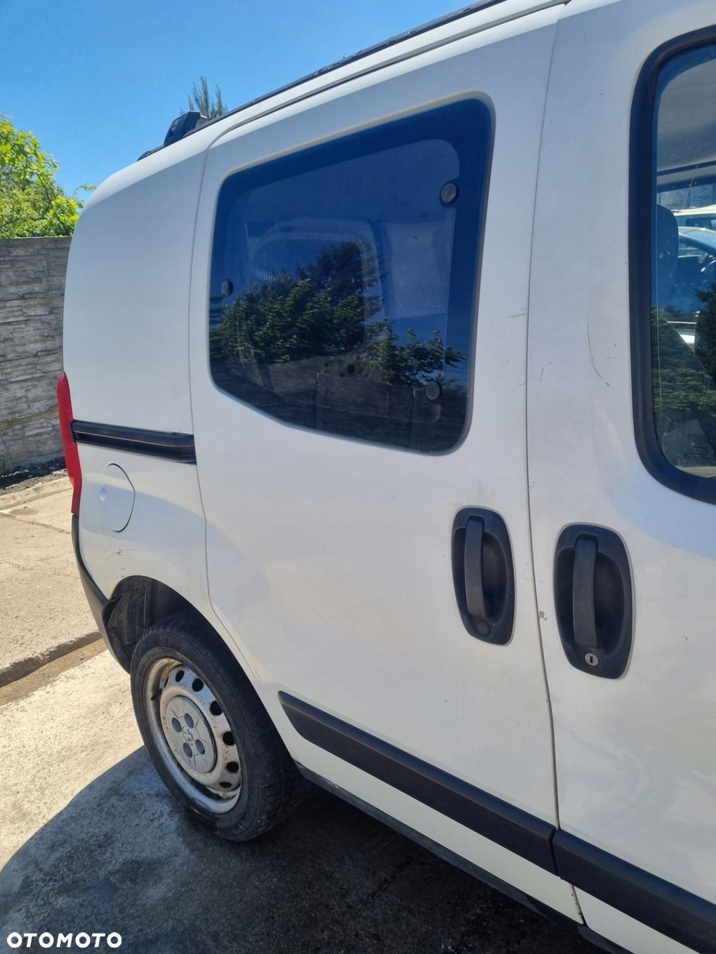PEUGEOT BIPPER 07-17 2009 r DRZWI PRAWY TYŁ PRAWE TYLNE PRZESUWNE BIAŁE EU * - 2