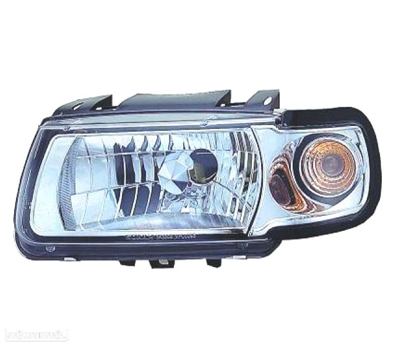FARÓIS VOLKSWAGEN VW POLO 95-98 FUNDO CROMADO - 1
