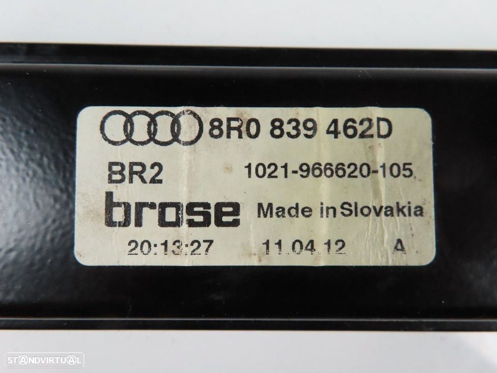 Elevador da Porta Sem Motor Direito/Trás Seminovo/ Original AUDI Q5 (8RB) 8R0839... - 3