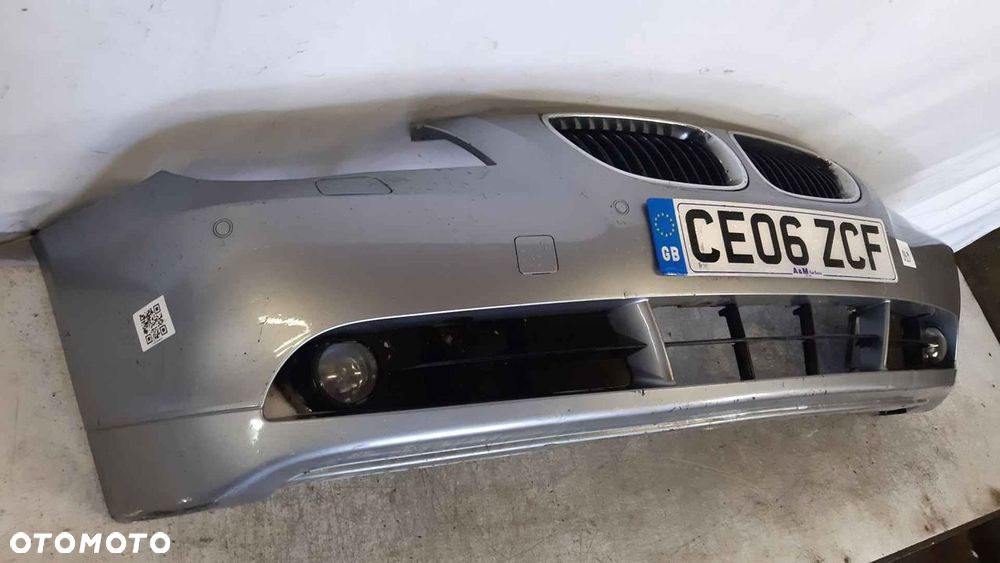 ^ ZDERZAK PRZÓD PRZEDNI BMW E60 E61 SERIA 5 SILBERGRAU SZARY HALOGENY PDC CZUJNIKI SPRYSKIWACZE LAMP XENON - 4
