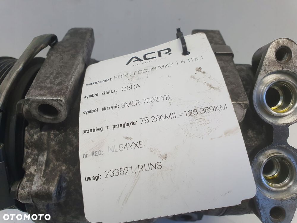SPRĘŻARKA KLIMATYZACJI Ford Focus MK2 II 1.6 TDCI _ 3M5H-19D629-GC - 9