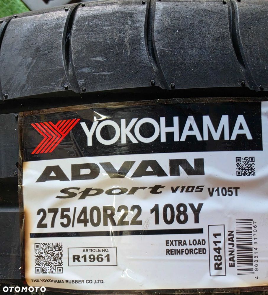 2x Opony Letnie YOKOHAMA ADVAN SPORT V105- 275/40/R22 - 7