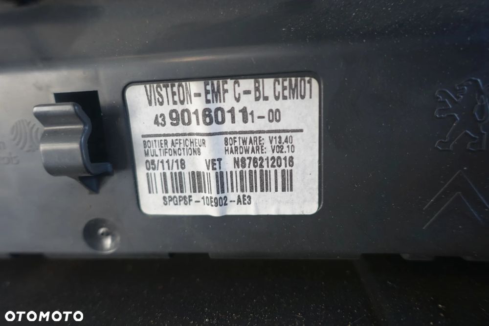 PANEL WYŚWIETLACZ RADIA BERLINGO IV 18r. - 3