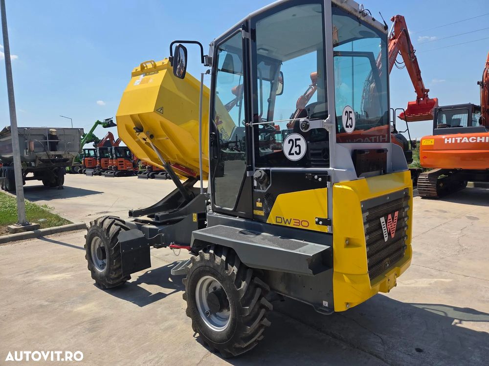 Wacker DUMPER 3 TONE, basculare LATARALA, CABINA cu aer conditionat, 2023, EX DEMO cu 152 ore, anv 98% ok, motor Perkins 50CP, lungime 3,7m, inaltime 2,8m, latime 1,8m, Masa operationala 5,8t, masa propie 2,8t, leasing 4 ani-CA NOU-PROMOTIE 26.900Eur+Tva - 24