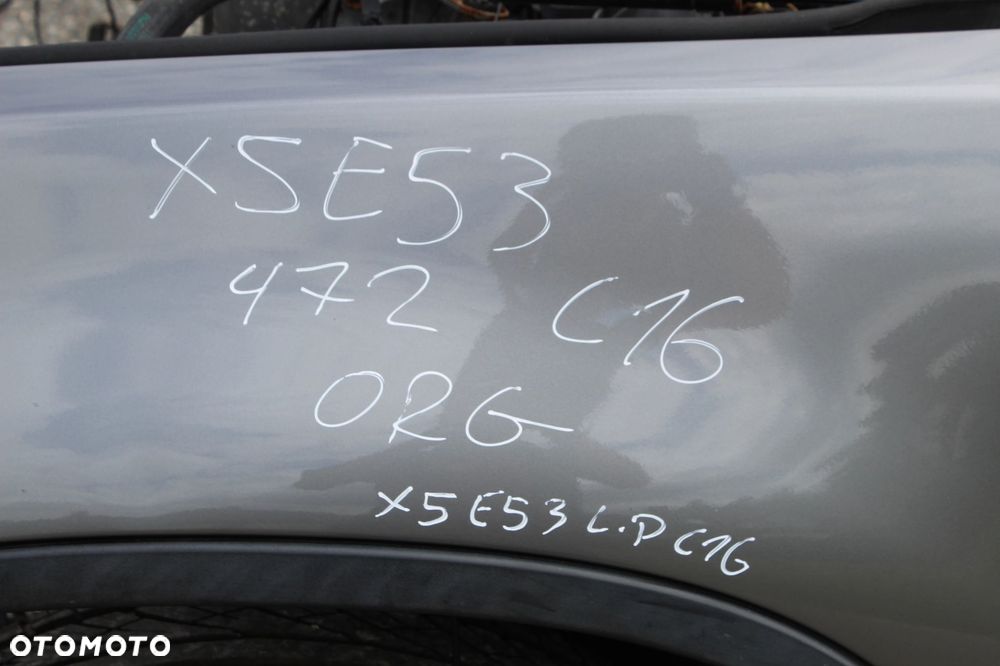 BŁOTNIK LEWY PRZÓD PRZEDNI BMW X5 E53 472 STERLINGGRAU LIFT - 3