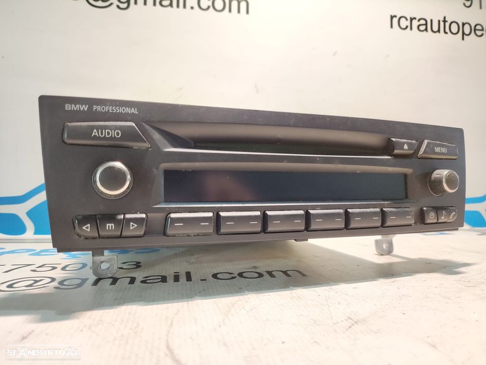 RADIO AUTORADIO LEITOR CD PROFESSIONAL BMW SERIE 1 E87 6512915010901 65129150109 9150109 6968101 SERIE 1 E81 SERIE 3 E90 E91 E92 DISPLAY COMANDOS COMUTADOR PAINEL CONTROLO COMUNICAÇÃO - 5