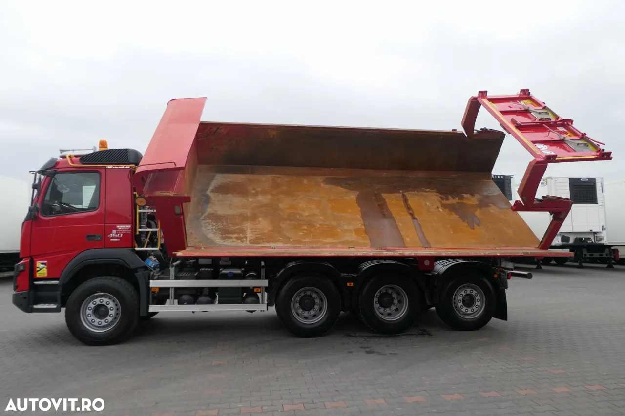Volvo FMX 450 / 8x4 / 2 PAGINI. CAMION BASCULANTE / TRIDEM / AXIE DE DIRECȚIE LIFTARE / BORDMATIC / HYDROCLAP / 2016 - 8
