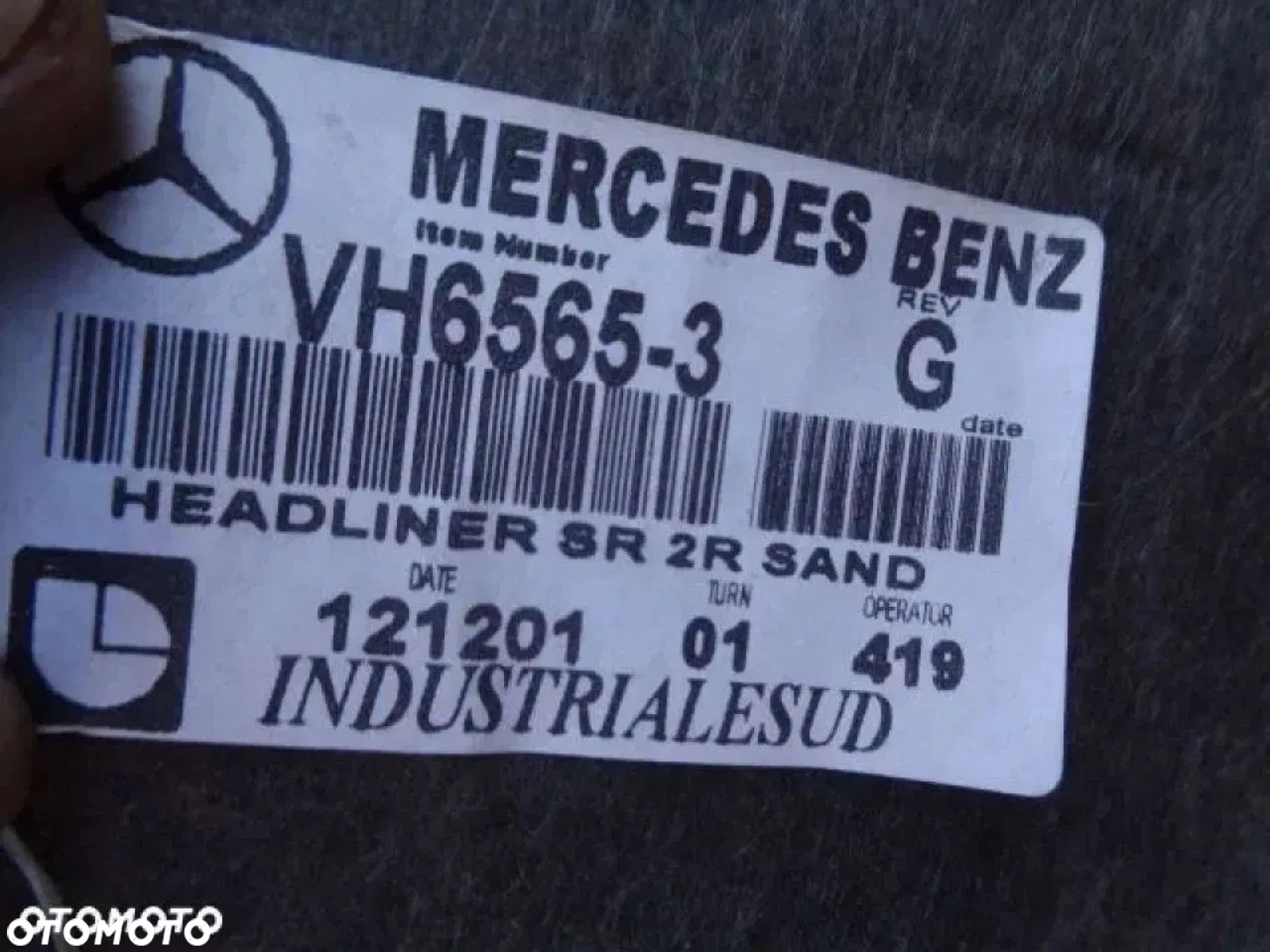 Mercedes ML W163 Lift Podsufitka Osłona Przeciwsłoneczna Rączka Kremowa - 11