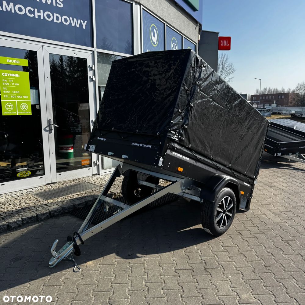 Brenderup Przyczepka jednoosiowa z plandeką czarna 202x116x35 1205 LIMITOWANA CZARNA WERSJA, LAMPY LED, ALUFELGI - 3