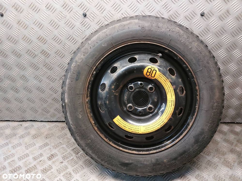 KOŁO DOJAZDOWE DOJAZDÓWKA FIAT PUNTO II A4471000 4×98 ET43 4J 135/80R14 - 1