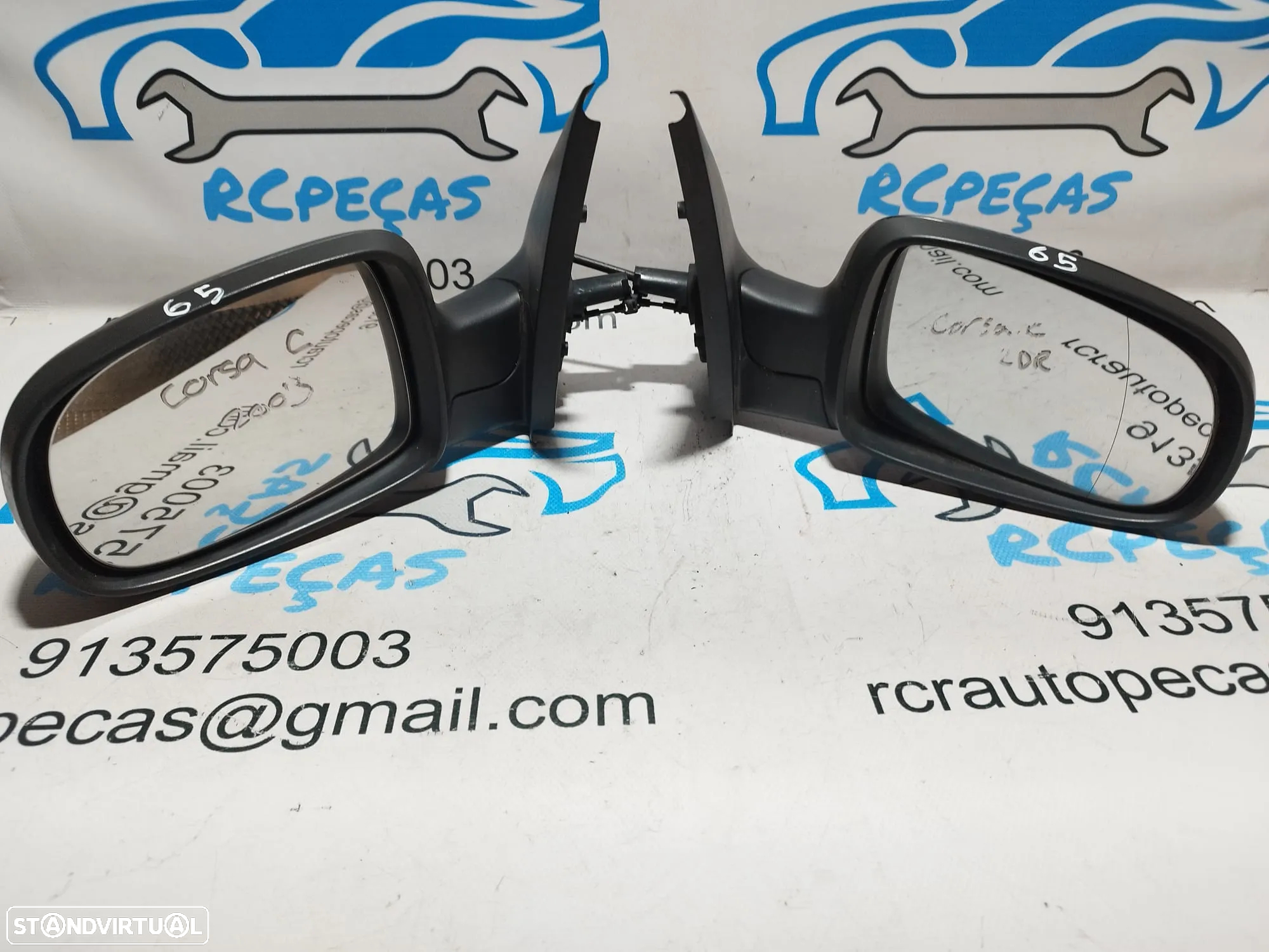 .ESPELHO RETROVISOR ESQUERDO DIREITO OPEL COMBO C 24420988 24420982 CORSA C MANUAL ESPELHOS RETROVISORES - 2
