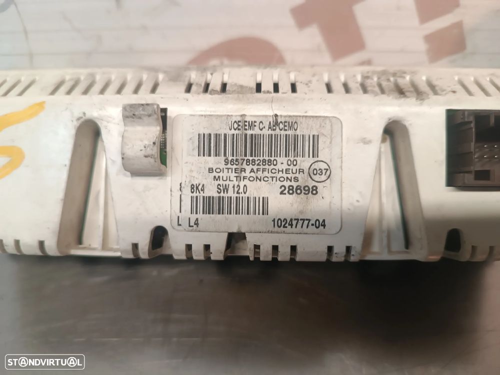 ECRÃ / DISPLAY MULTIFUNÇÕES CITROEN C5 II 04-08 9657882880 1024777-04 - 2