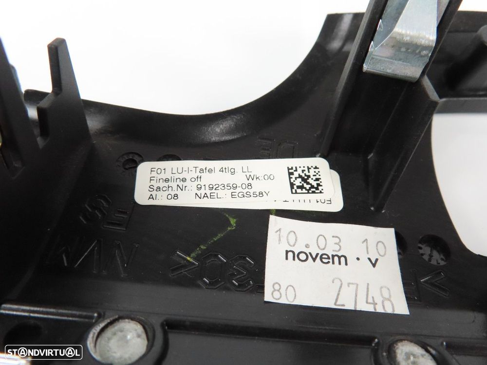 Friso do tablier em Madeira Natural Esquerdo Seminovo/ Original BMW 7 (F01, F02,... - 4