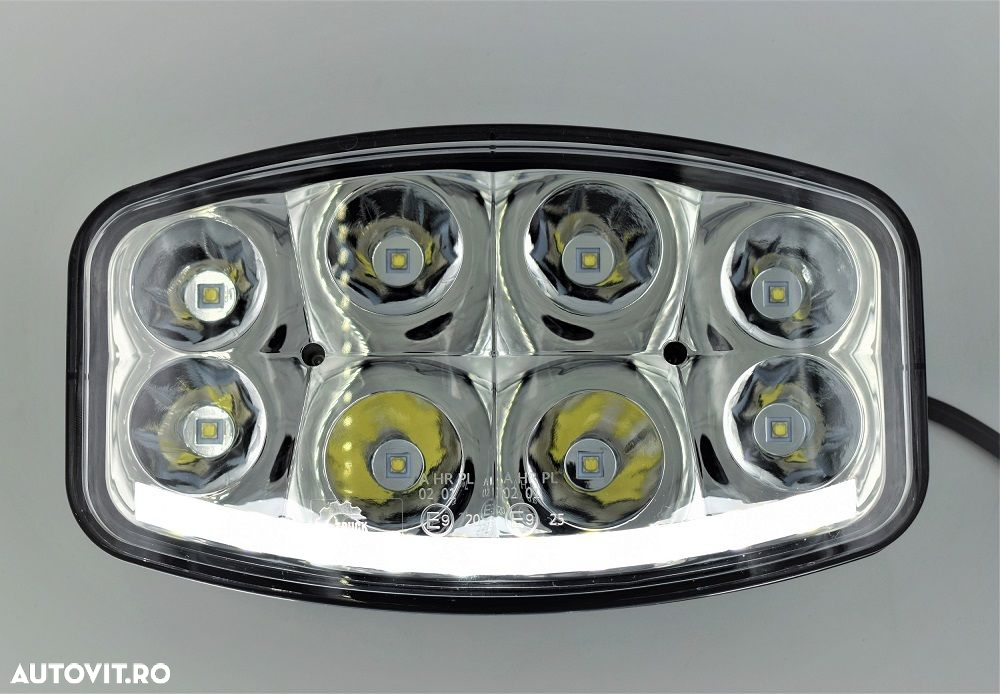 Proiector Full-Led, Pozitie si Faza Lunga Led, 12/24V, Dreptunghiular - Oval, Jumbo - 13