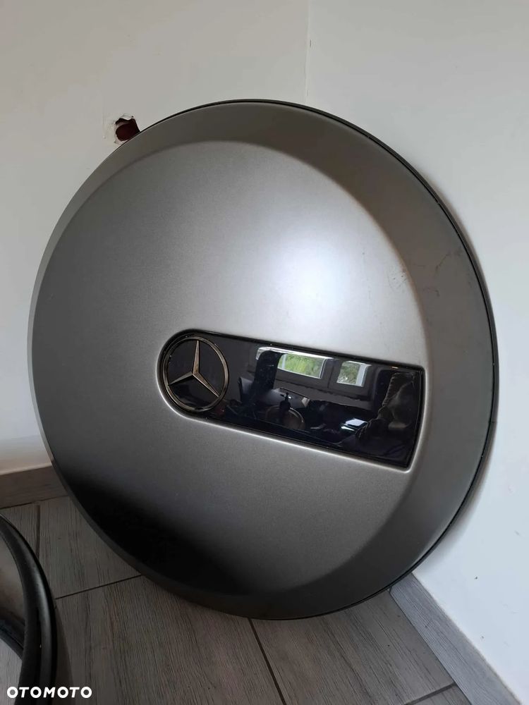 OSŁONA KOŁA ZAPASOWEGO DEKIEL MERCEDES G KLASA W463 OBUDOWA OBEJMA ZŁOTY CHROM IDEALNY STAN - 7