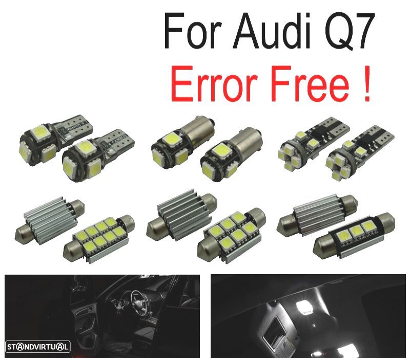 KIT COMPLETO 19 LAMPADAS LED INTERIOR PARA AUDI Q7 4L SPORT 05-14 - 1
