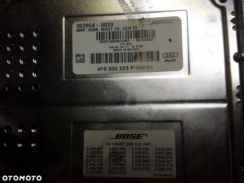 AUDI A6 C6 4F LIFT 08-11r WZMACNIACZ AUDIO BOSE 4F0035223P - 4