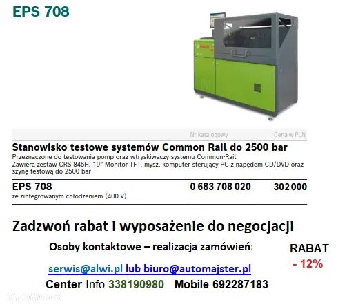 Dci 700 Bosch 0 683 725 001 tester wtryskiwaczy Kodowanie - 23