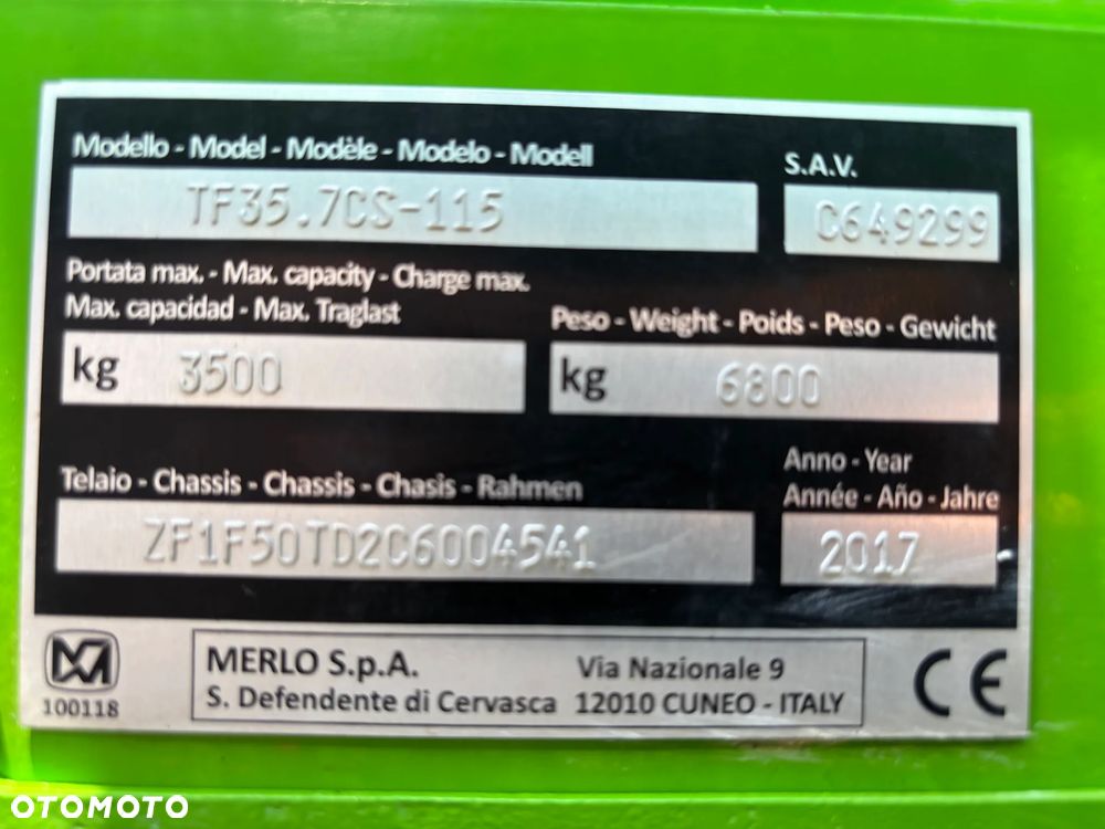 Merlo TF 35.7 CS-115 | 2985 MTH | 2017 | KLIMA | ORYGINAŁ | KOMPAKT | - 24