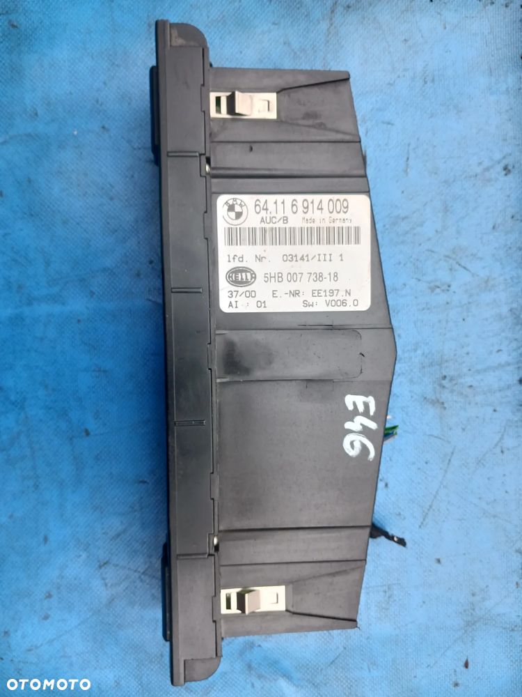 Panel sterowania klimatyzacji BMW E46 Lift przedlift środkowy nawiew regulacja temperatury ogrzewania 64.116914009 5HB007738-18 - 3