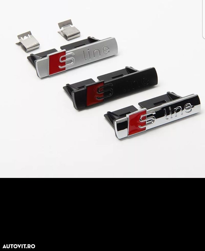 Emblema-Grila-Audi-Sline-S-Line-B6-B7-B8-B9-C6-C7-A3-Q3-RS-Q1-A1-TT-C5 - 1