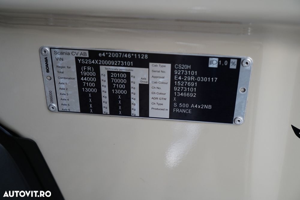 Scania S 500 / RETARDER / I-PARK COOL / COMPLET AIRMATIC / JANTE DIN ALIAJ / PIELE / - 37