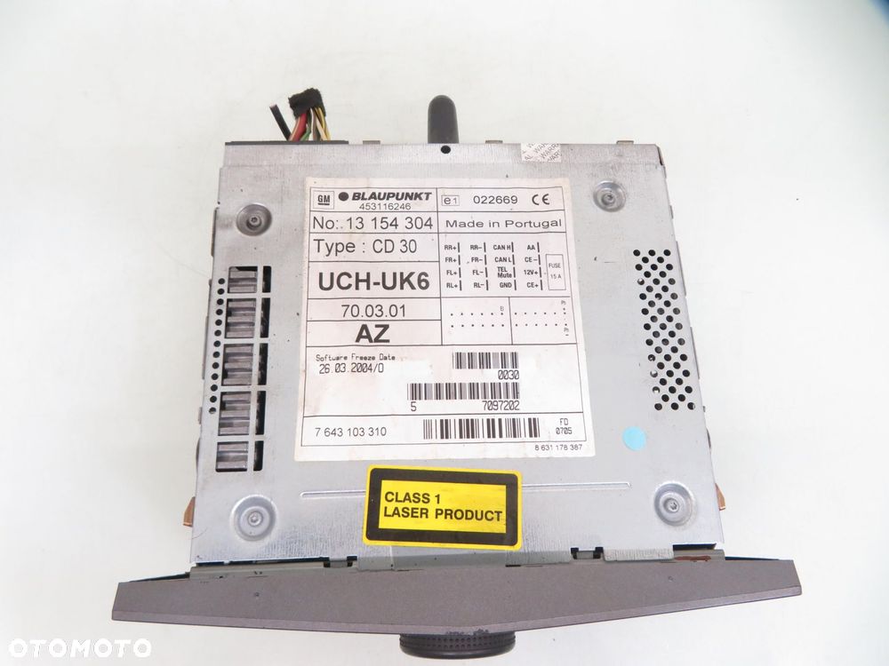 RADIO CD30 OPEL ASTRA III H 13154304 7643103310 13111165 - 11