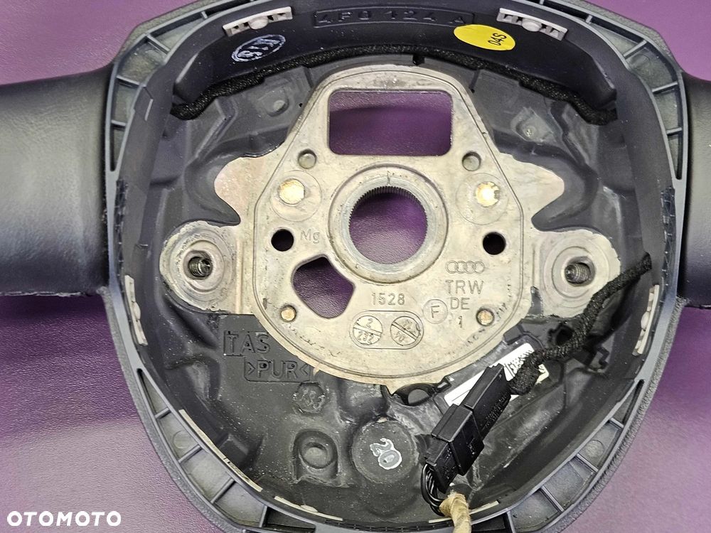 Kierownica Trzy 3 Ramienna Czarna Pikowana Skóra Łopatki Automat Air Bag Poduszka AUDI A6 C6 A4 B7 A3 8P - 36