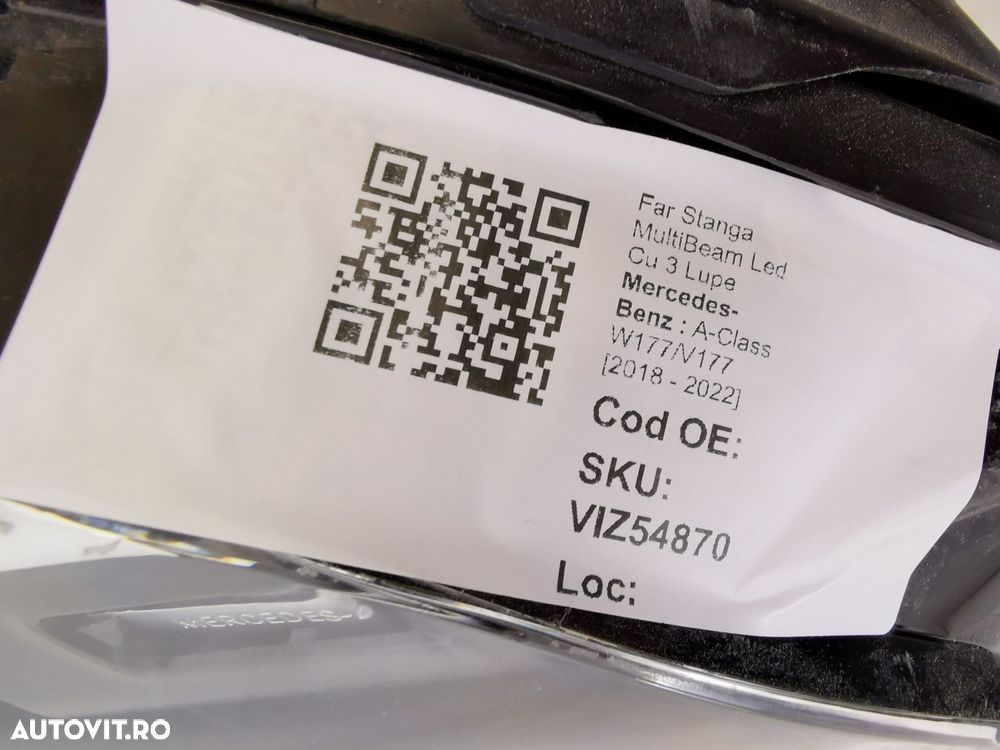 Far Stanga MultiBeam Led Cu 3 Lupe Mercedes-Benz A-Class W177/V177 201 - 8