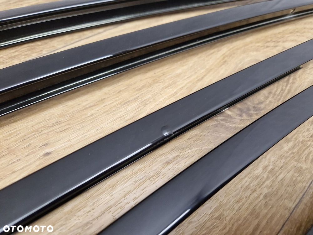 BMW 5 F10 LISTWY SHADOWLINE CZARNY WYSOKI POŁYSK M-PAKIET KOMPLETNY ZESTAW - 9