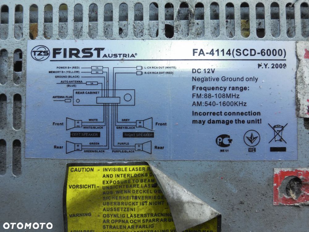 RADIO SAMOCHODOWE CD MP3 FIRST AUSTRIA - 2